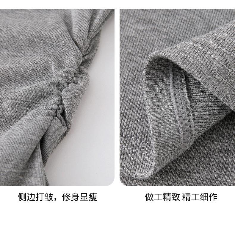 Product Introduction of Summer New Slim Fit V-Neck Short Sleeve T-Shirt for Women, Versatile Waist-Cinching Slimming High-End Top, Niche Style 15