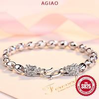 Gambar AGIAO Gelang Faucet Perak Pria Anti-Karat Baja Titanium 20cm - Platinum, 20cm dari A.GIAO.ID Kab. Gresik 5 Tokopedia