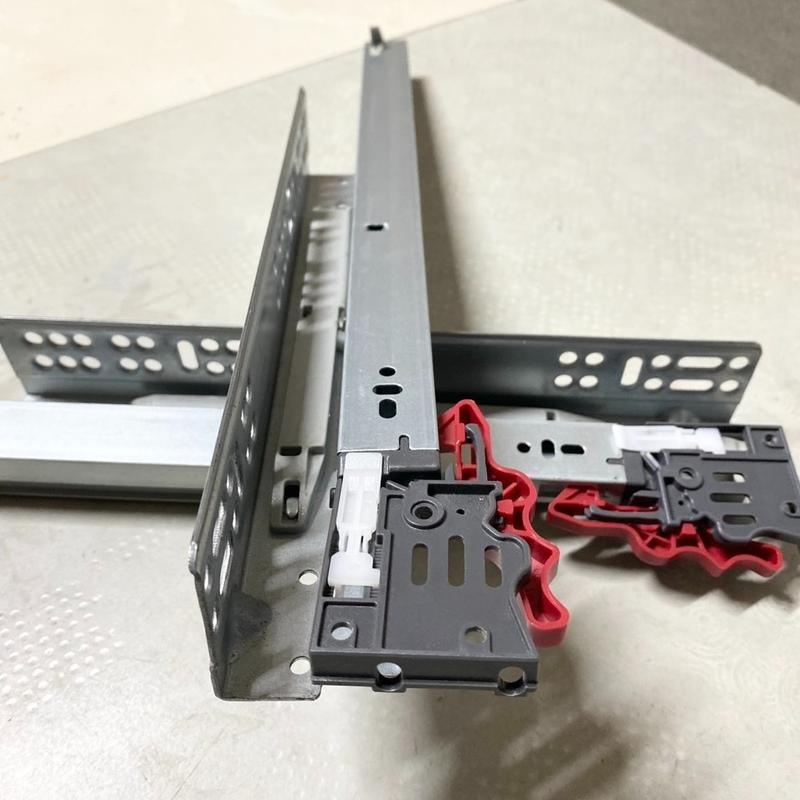 [Hỗ trợ Ship] Ray âm nhấn mở, ray âm 3 tầng chịu tải cao bắt đáy ngăn kéo bề mặt mạ kẽm ko han rỉ 1