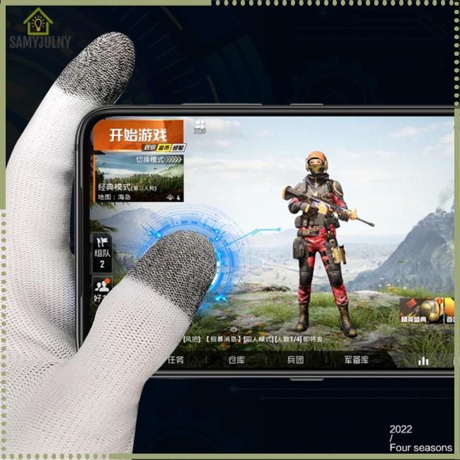 SAM - Găng Tay Chơi Game 2 Ngón, Thoáng Khí, Chống Mồ Hôi, Tương Thích Pubg, Ăn Gà, Màn Hình Cảm Ứng, Đầu Ngón Tay, 1 Đôi 7