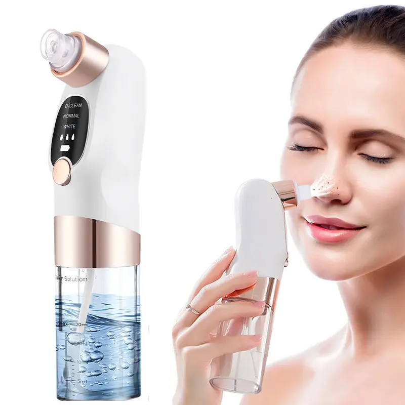 Small Bubble Blackhead Remover Electric Face Vacuum Pore Black Pimple Cleaner Acne White Heads Removal With 6 Suction Heads Facial Moisturizer Moisturizing