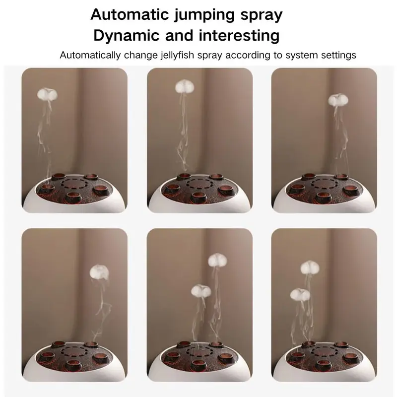 Jellyfish Design Essential Oil Diffuser, Air Humidifier with Rhythmic Spray & Colorful Light, Timed Humidifier with Remote Control for Home, Office, Bedroom 4