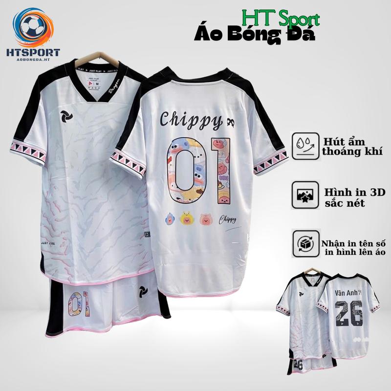 Áo Bóng Đá Nam/Nữ JP Dragon Màu Trắng Hồng Chất Thun Lạnh - Nhận In Tên Số- Size 8kg - 65kg áo  đá