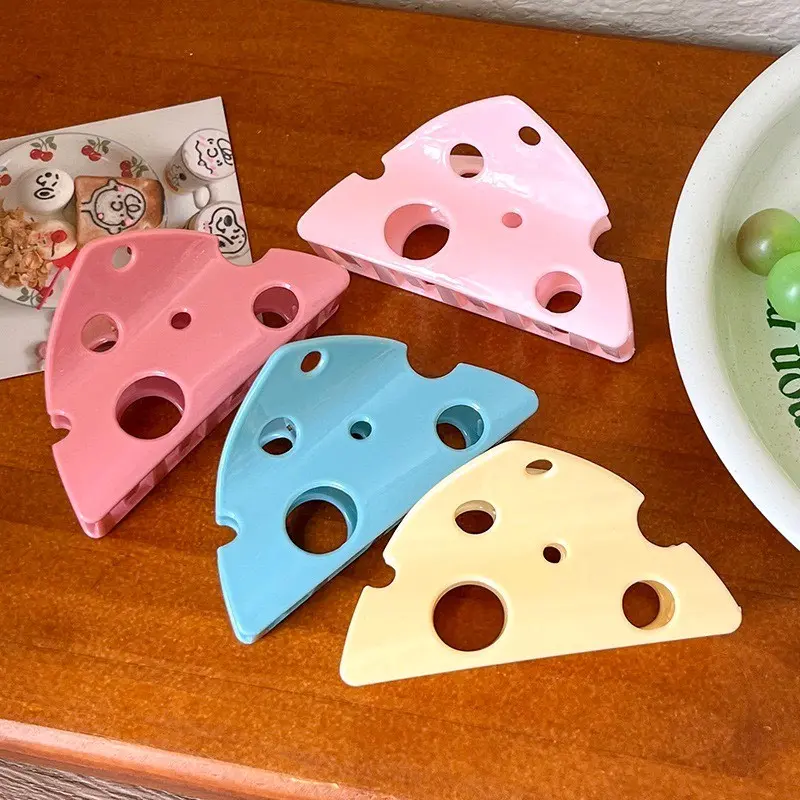 Kẹp tóc càng cua phô mai màu pastel ngọt ngào