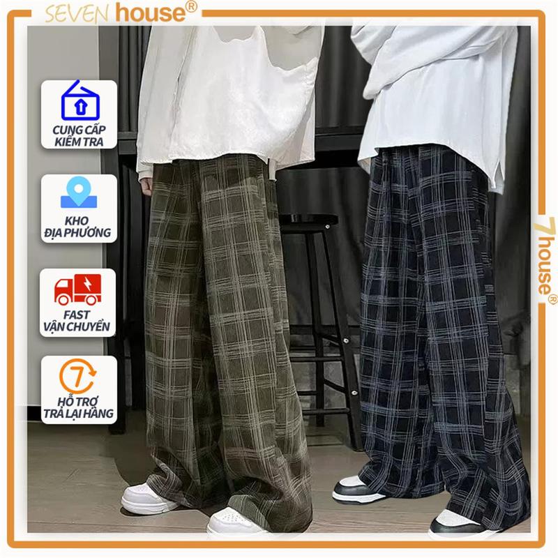 quần ống rộng nam thời trang kẻ sọc Quần Thể Thao phong cách hàn quốc retro Quần thun Quần Nhung Tăm unisex y2k quần boy phố Menswear Cotton