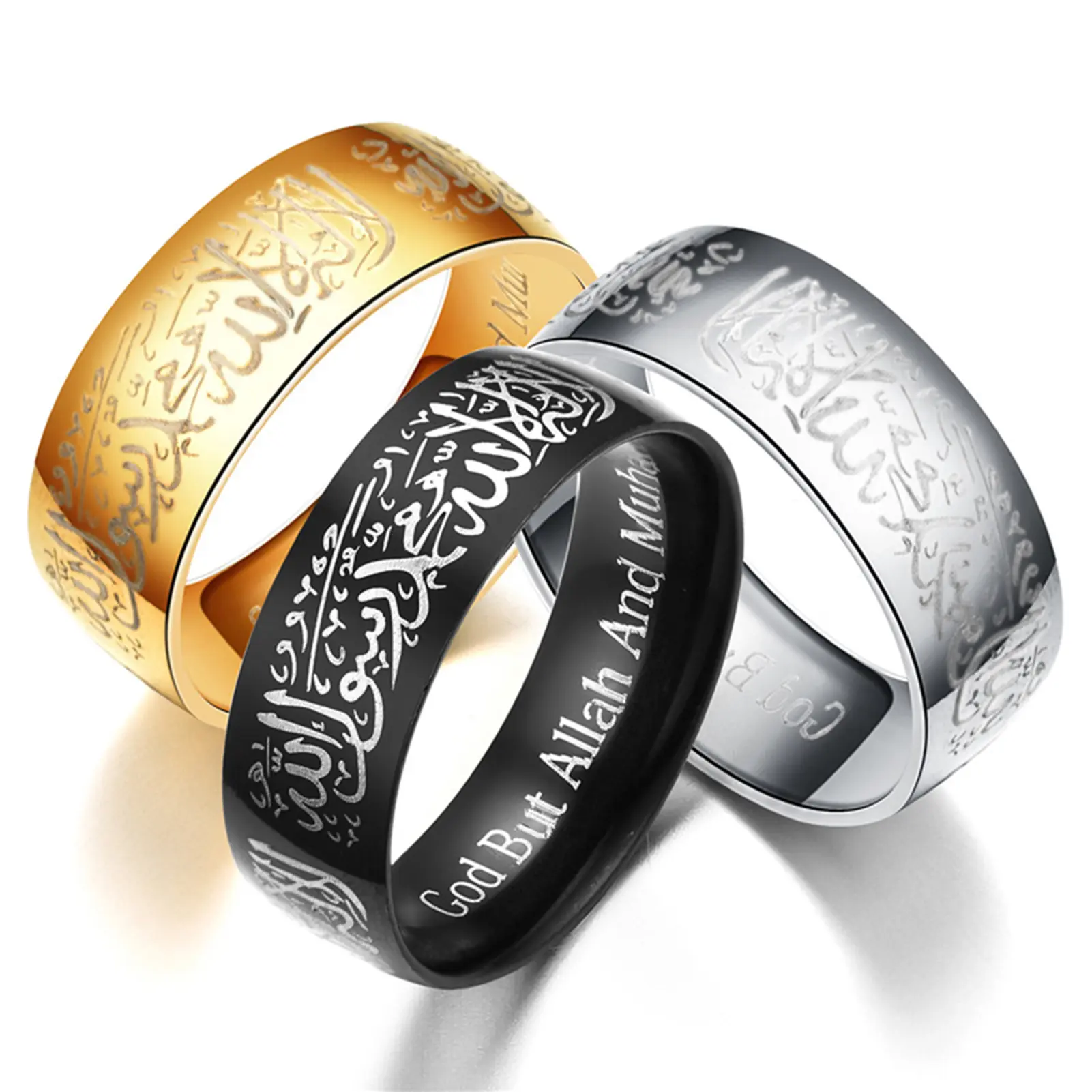 Cincin Jari Agama, Tahan Karat, Ringan, Diperbuat daripada Keluli Titanium, Sesuai untuk Perkahwinan, [SO]