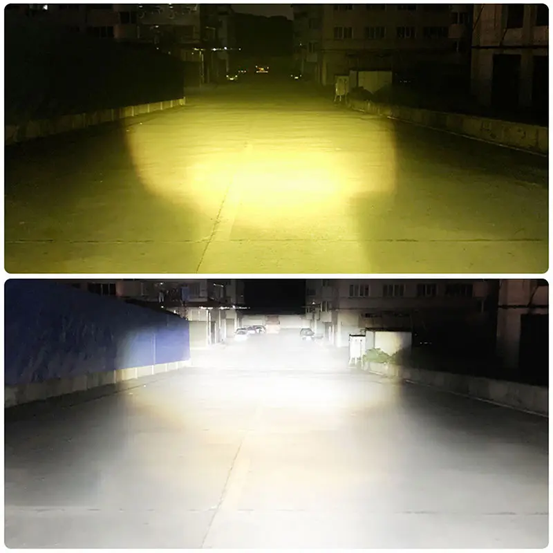 Đèn Chạy Xe Tay Ga Xe Máy, 1 Chiếc, Đèn Pha Xe Máy LED H4, Ống Kính Chùm Tia Hi Lo Màu Trắng Vàng Hai Màu CSP, Đèn Chiếu Sáng, Thích Hợp Cho Xe Máy 1