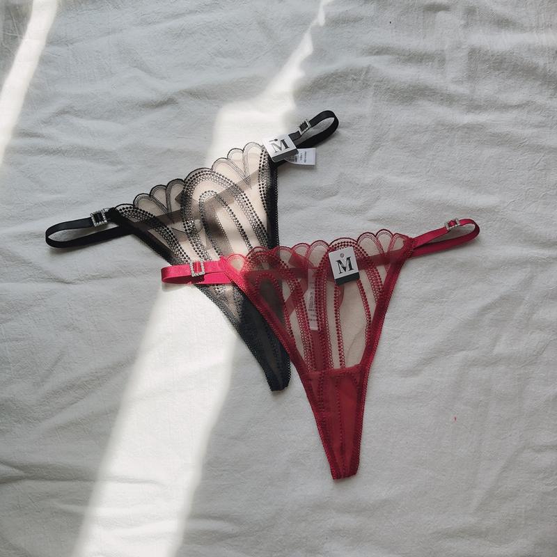 Quần lót nữ lọt khe vải ren iBra, quần lót dây hông điều chỉnh được i172