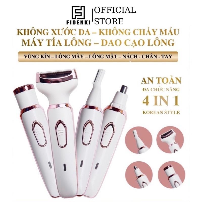 Máy Cạo Lông Toàn Thân Lông Mày Lông Mặt Lông Nách Lông Vùng Kín Tỉa Lông Mũi Lông Bikini - Máy Cạo Lông Đa Năng 4 In 1 Tông Đơ