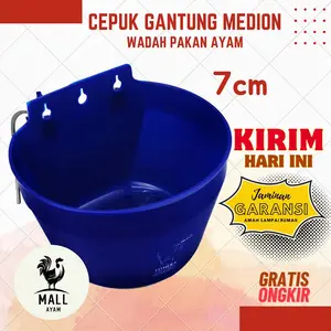 AYAM MALL Cepuk Medion Cepuk Gantung Wadah Tempat Pakan Makan Minum Burung Ayam Wadah Makan Makanan Burung Parrot Merpati Bebek Unggas Ayam