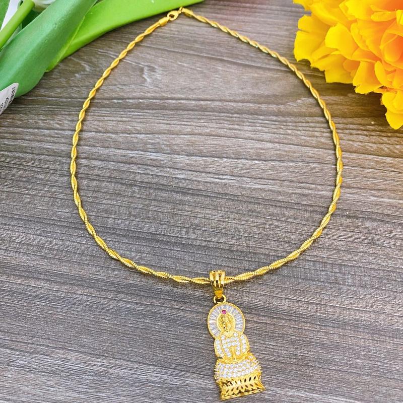 Kiềng dẻo kèm mặt cao cấp Women Dây Chuyền Trang Sức 7