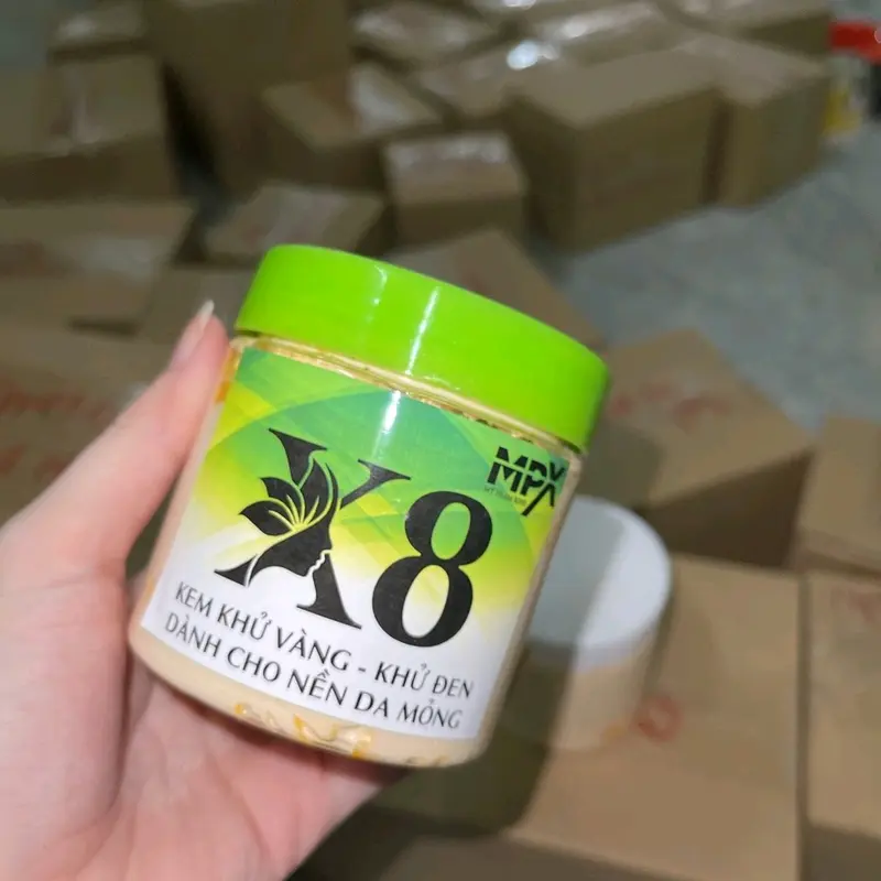 Kem X8 tẩy đen khử vàng dành cho nền da mỏng ít ( không bnl ) thương hiệu MPX 2