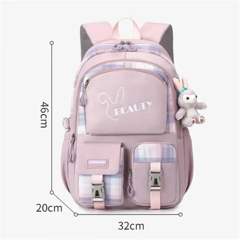 Ransel Wanita Korean Style Tas Anak Perempuan Kekinian Gratis Botol Minum Kaca Fashion 3