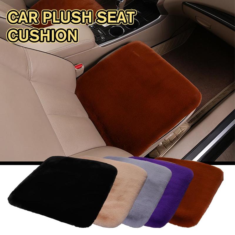 Product Introduction of Plush Seat Cushion Car Seat Cushion Winter Plush Rabbit Fur Winter Warmth Thick Wool One Piece E2D8 31