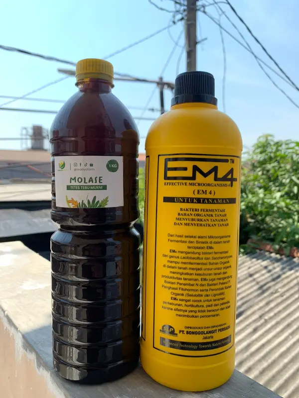 Paket EM4 Pertanian 1 Liter dan Molase 1Kg Tanaman Benih Jamur Pupuk 1