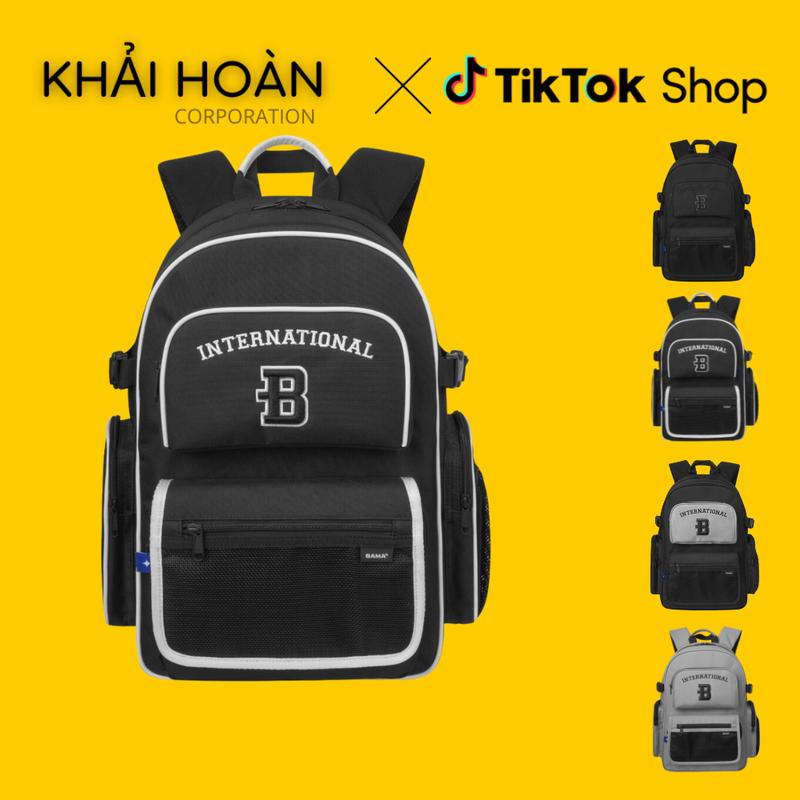 Balo nam nữ đi học đi làm BAMA Border Backpack chống nước nhiều ngăn cặp sách đi học đựng laptop 15 6 inch