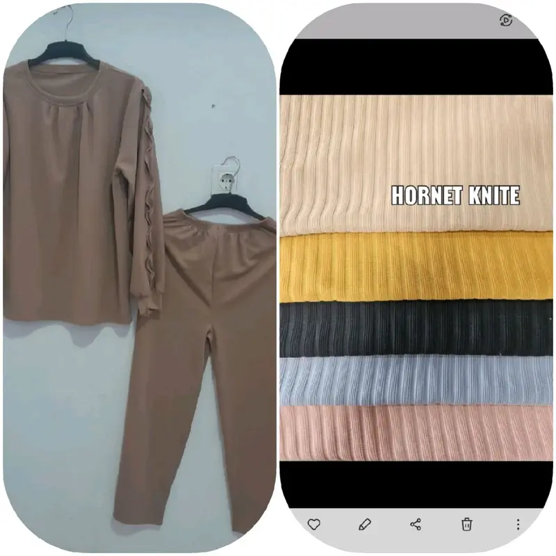 Setcel Rumbe | Bahan Knit Wenda Premium | By Saffa Fashion Shop 0