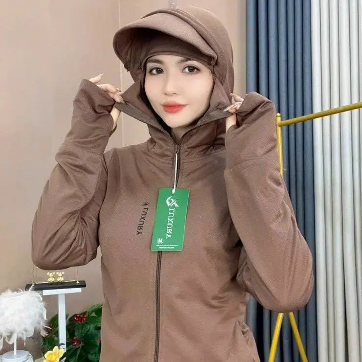 Áo chống nắng Nữ 2 lớp Morris chất muối tiêu shop Ngắm 5