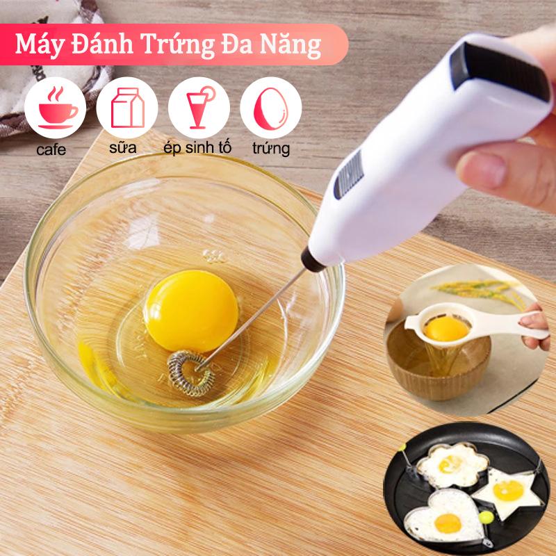 Máy Đánh Trứng Cầm Tay,Máy Tạo Bọt Cafe,Máy Tạo Bọt Sữa,Sử Dụng Pin 2A-Máy Đánh Trứng Mini Không Dây Tiện Dụng Máy Đánh Bọt