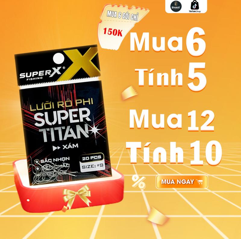 [HNF] LƯỠI CÂU CÁ RÔ PHI SUPER TITAN XÁM KHÔNG NGẠNH ( Gói 20 Lưỡi) Fishing Bắt Cá Đi Câu Câu Cá