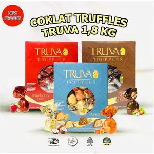 Truva Coklat Truffles 1kg Aneka Rasa Cokelat Turki Original dengan Rice Crispy & Cocoa Powder Rasa Lembut dan Menggoda