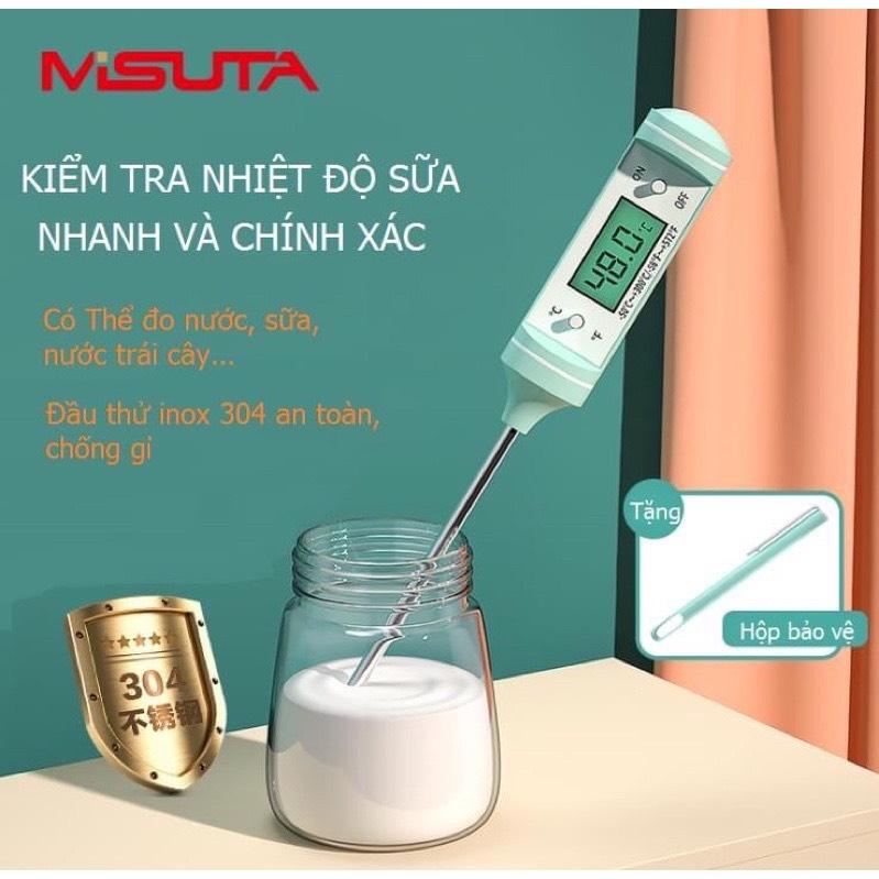 Que đo nhiệt độ sữa nước và thực phẩm chín MISUTA