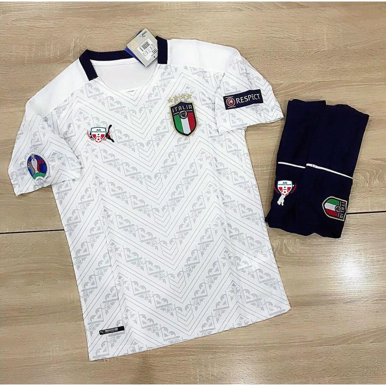 Bộ Quần Áo Bóng Đá ĐTGQ Italia Loại Cao Cấp - Vải Thái Mềm Mịn Cao Cấp - Thoáng Mát - Thấm Hút Mồ Hôi Tốt