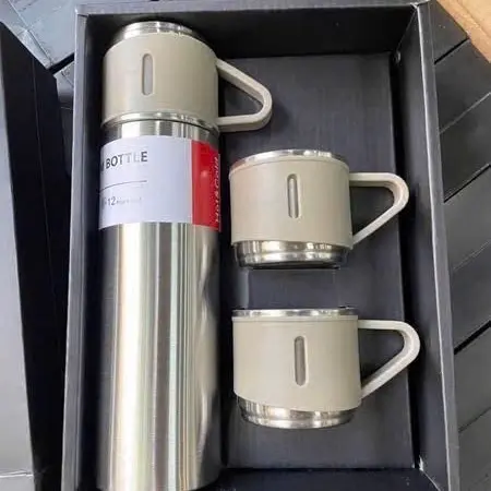 Bình Giữ Nhiệt Cao Cấp 500ML Lõi Inox 304 Tặng Kèm 2 Cốc Cách Nhiệt, Fullbox Làm Quà Tặng Sang Trọng 3
