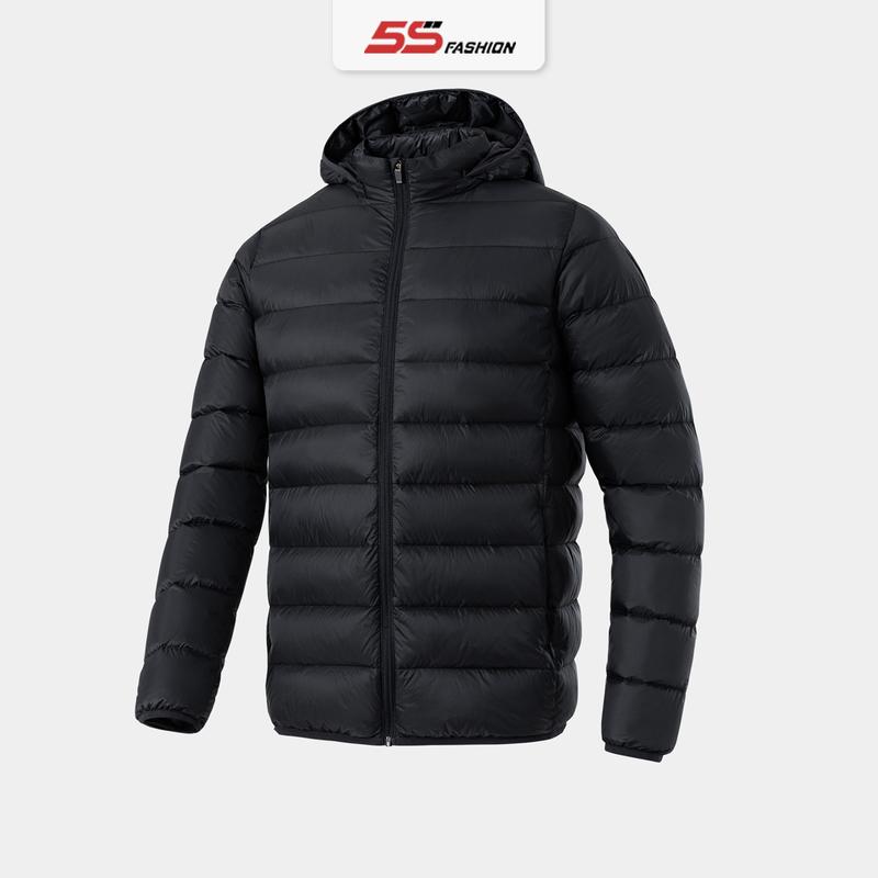 Áo Phao Nam Lông Vũ 5S FASHION Cao Cấp Mũ Tháo Được, Nhẹ, Ấm Thiết Kế Basic Dễ Mặc APH24023