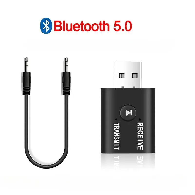 TR6 Bluetooth 5.0 Audio Transmitter Receiver 3.5mm AUX Jack RCA USB Dongle Stereo Wireless Adapter