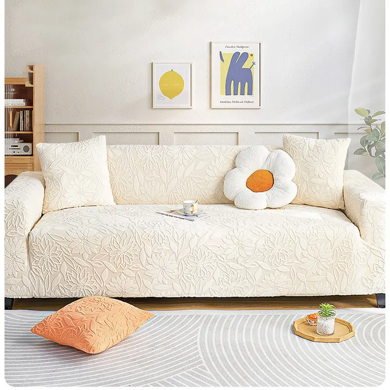 Bọc Ghế Sofa, Chất Liệu Nhung Jacquard, Tất Cả Các Mùa, Chống Mèo Cào, Bọc Trượt, Cho Phòng Khách, Bọc Đi Gác Góc 1 / 2 / 3 / 4 chỗ ngồi 6