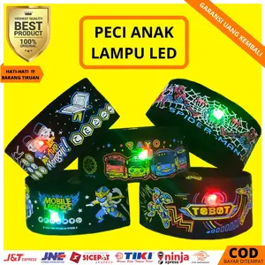 Peci Songkok Kopiah Karakter Anak dengan Lampu LED Murah Berkualitas Motif Muslim Custom Lembut Nyaman