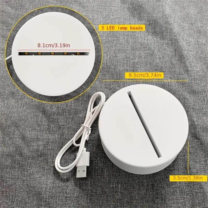 DIY Whiteboard Table Light, Acrylic Writing Board LED Night Light, USB Powered Ambient Light For Bedroom, Living Room, Bedside, Home Decor 4