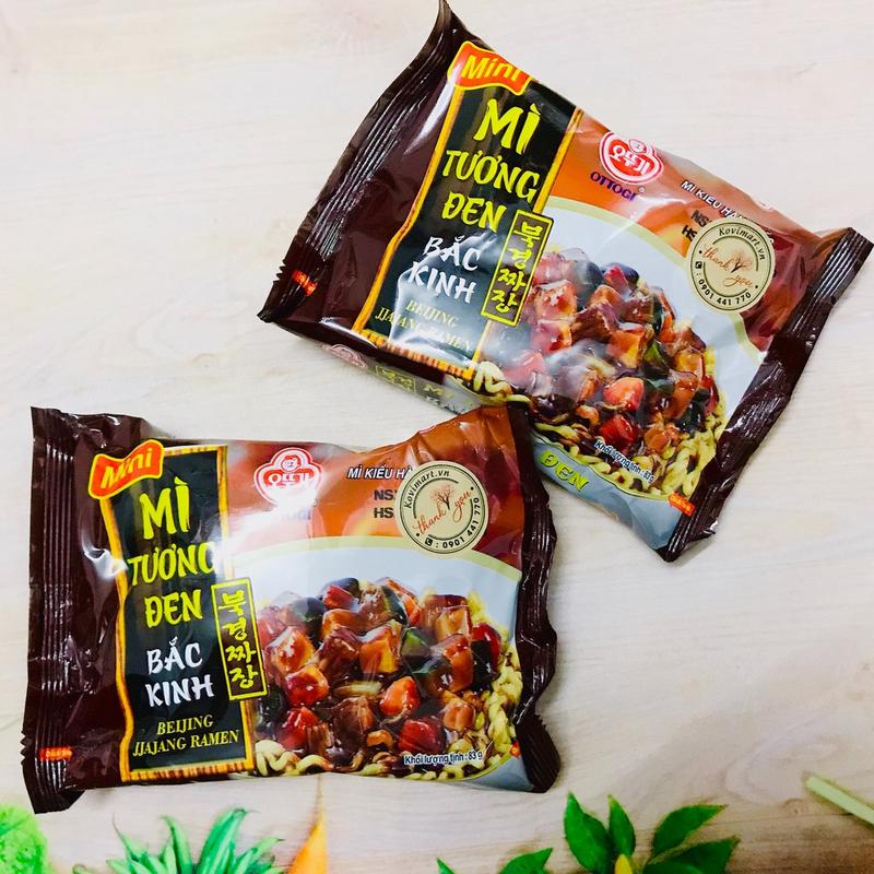 Set 3 gói Mì tương đen Bắc Kinh OTTOGI dai ngon (mỗi gói 85g) nướcsúp  đậm