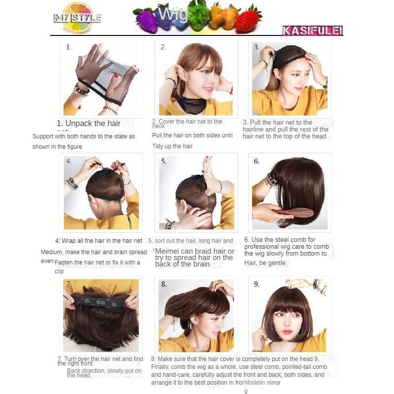 Product Introduction of Middle-Aged and Elderly Women's Fashion Wig Women's Short Hair Simulation Hair Hair Cover Full-Head Wig Natural Wig Mom 18