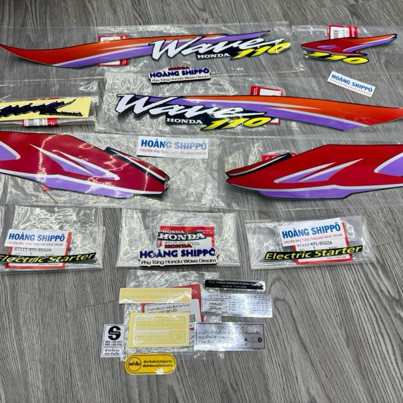 Nhãn Dán Tem dán xe wave thái 110 1999 xanh nhớt Decal