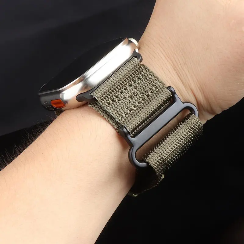 Wide Nylon Sports Watch Band, Breathable Watch Band for iWatch Series 49mm 9 8 7 45mm SE 6 5 4 3 42mm 44mm, Wearable Accessories 3