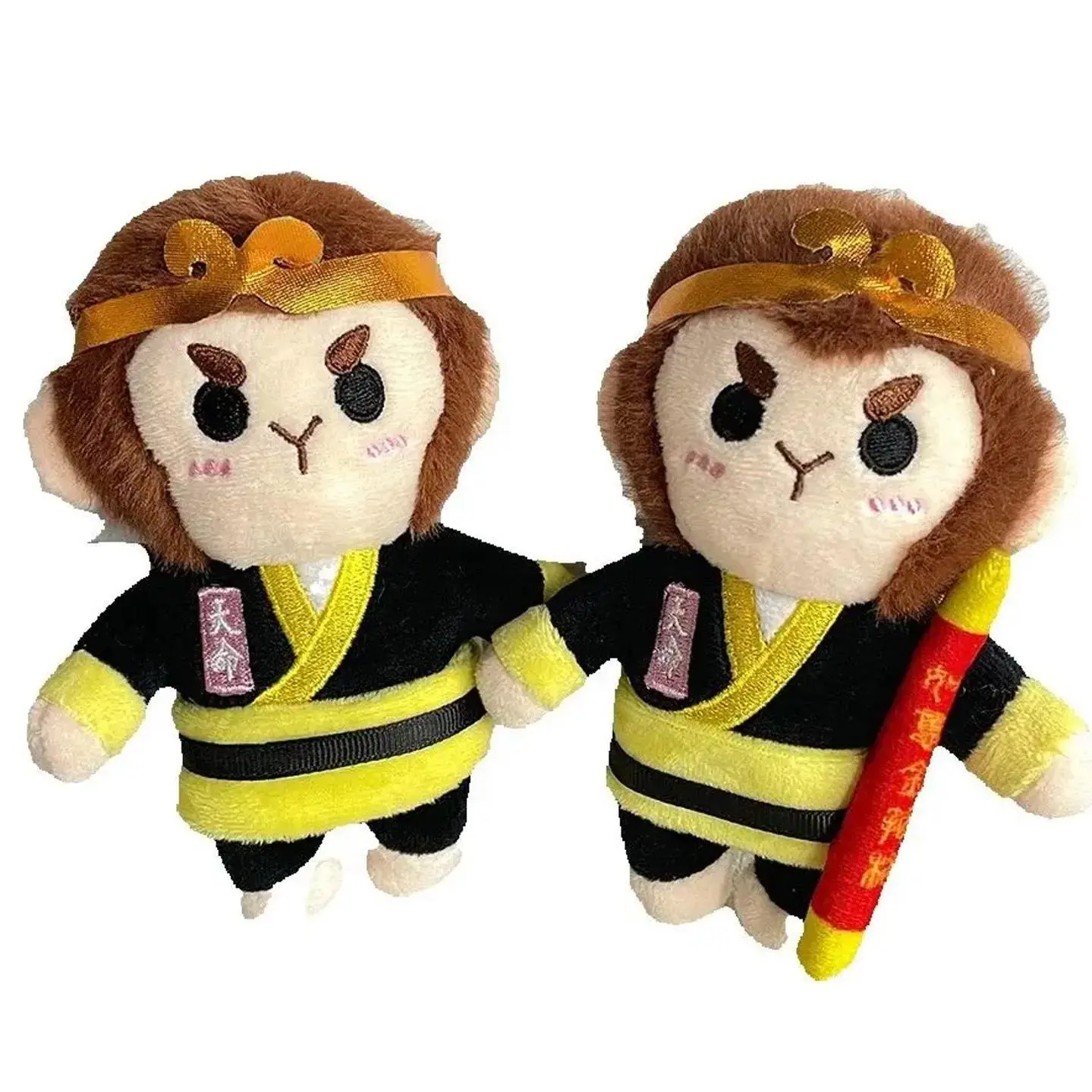 new 14cm Monkey king stuffed game doll Black Myth Wukong Plush keyring toys pendants keychain for boys Gifts