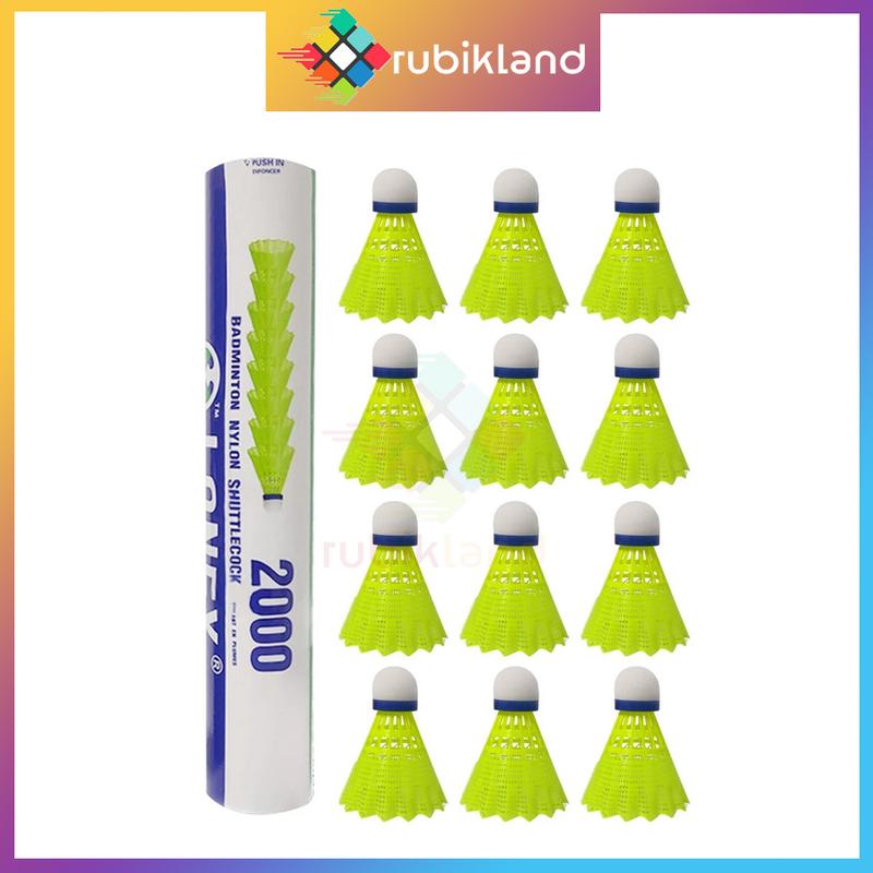 [12 Trái] Ống Cầu Lông Nhựa 12 Quả Cầu Vàng Trắng Chất Lượng Cao Dùng Tập Luyện Thể Thao Badminton