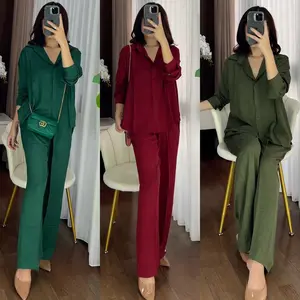 ONE SET SETELAN PIYAMA TANGAN PANJANG SETCEL PAJAMAS BAHAN RAYON PREMIUM BUSUI FRIENDLY Baju Celana