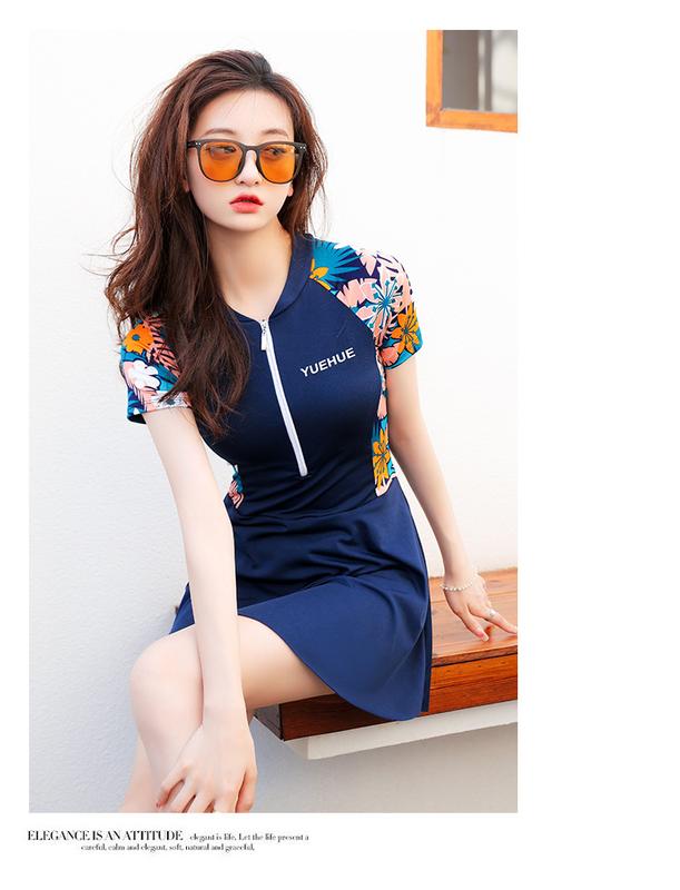 Product Introduction of New Swimsuit Women's Dress Style Boxer Style Beach Swimming Equipment Slim Fit Slimming Vacation Hot Spring Lady 5