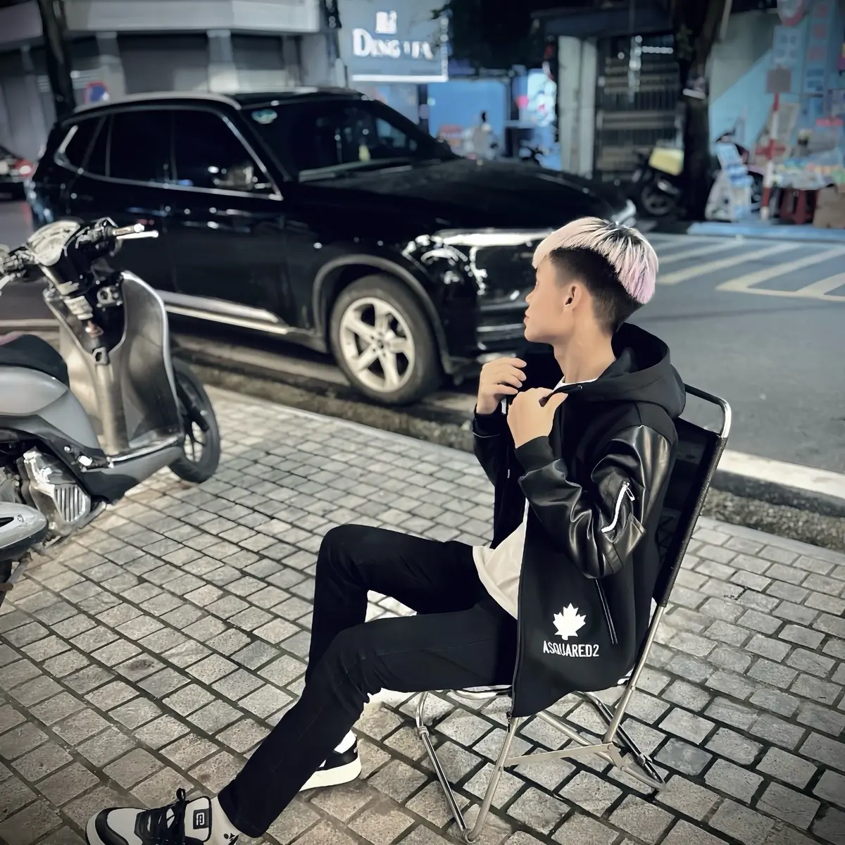 Áo Khoác Dạ ASQ Phối Da Tay Chữ Thêu+Mũ Nỉ 2 Lớp Dày Ấm Cho Nam - Jacket, Menswear Có Túi