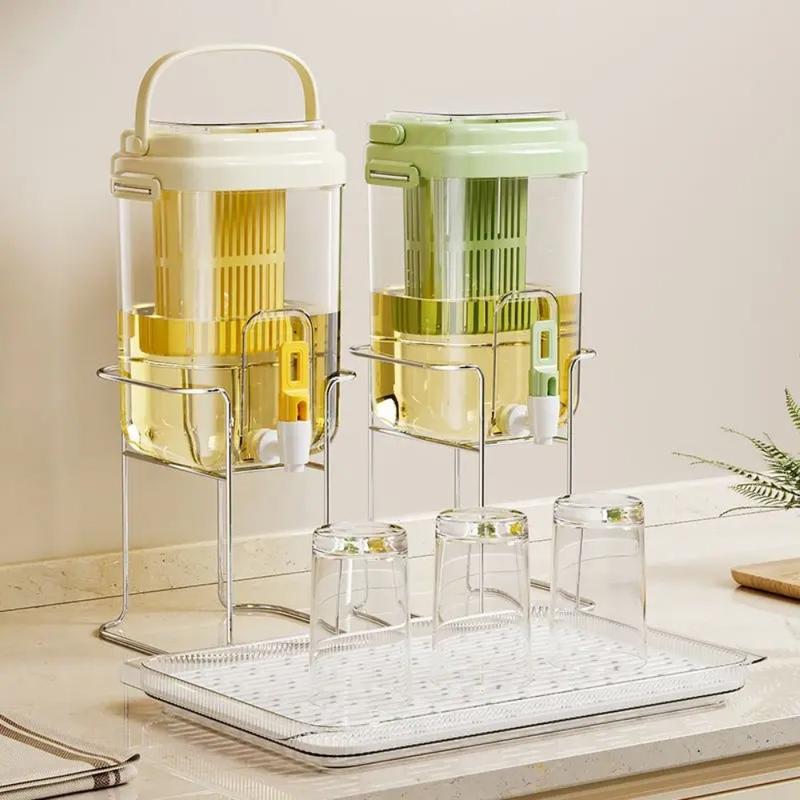 Product Introduction of Ice bucket cold water jug with faucet Home camping party Lemon hose filter faucet drink jug 2