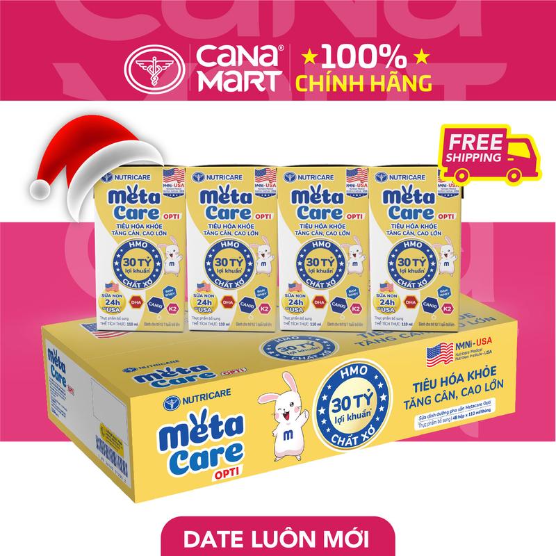 Sữa Nutricare Meta Opti dinh dưỡng cho bé thấp còi 110ml bổ sung 30 tỷ lợi khuẩn