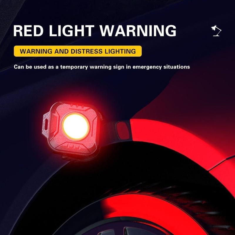 Mini COB Work Light, USB Rechargeable Keychain Light, Magnetic Inspection Light, Camping Light with Multiple Colors Suitable for Hiking Camping Self-defense Emergency Light 6