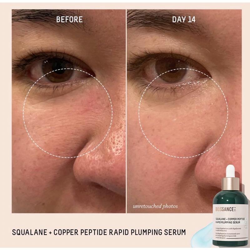 Product Introduction of 【Ready stock】 Biossance Squalane + Copper Peptide Rapid Plumping Serum 50ml//Squalane + Vitamin C Rose Firming Oil 30ML 5