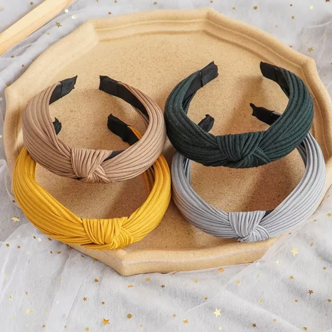 BISA COD F5176 Bando Korea / Bando Bandana Polos Wanita / Headband / Bando Simpul Wanita Hadiah Plastik 3
