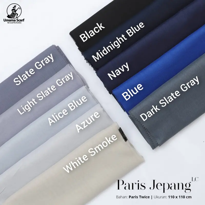 Umama Scarf - Kerudung Polos Segi Empat Paris Jepang Lc 2