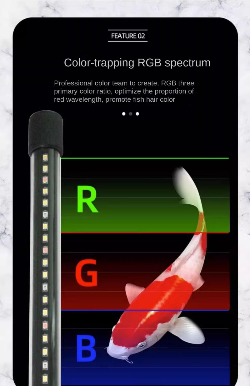 Product Introduction of Fish Tank Light Led Light Illumination Aquarium Diving Light Lantern Aquatic Waterproof JINLONGYU Lamp Tube Three-Color Amplification 5