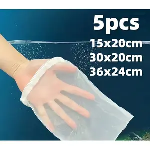 Filter bag harga 5 pis penyaring air saringan media kolam ikan aquarium nylon mesh multifungsi 100MESH